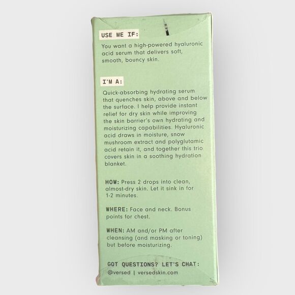 Versed Moisture Maker Hydrating Hyaluronic Serum + Snow Mushroom Extract - 1 oz. - Picture 4 of 6